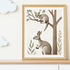 Australian Kangaroo Duo Minimalist Canvas Wall Art – Tree Kangaroo & Ground Kangaroo Print Decor