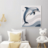 Azure Dolphin Wall Art Print