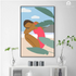 Beach Bunny Woman Wall Art