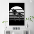 Black and White Coconut Trees Wall Art