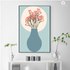 Blue Vase Flower Wall Art