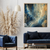 Celestial Drift Abstract Blue Wall Art Print Print Material