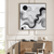 Celestial Flow Monochrome Abstract Wall Art Print Material