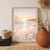 Coastal Bliss– Sunset Coastal Wildflowers Botanical Spring Canvas Wall Art Print Decor Print Material