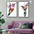 Colourful Birds Set of 2 Wall Arts