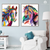 Colourful Horses Animals Wall Art Set of 2 | (Multicoloured Horses Office Wall Art Sets) | Minimalist Arts
