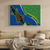 Crocodile Dreaming – Keeper of the Waters - Aboriginal Canvas Wall Art Print Material