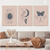 Dreamy Celestial Wall Art Set of 3 | (Celestial Living Room Wall Art Sets ) | Minimalist Arts