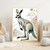 Elegant Kangaroo Minimalist Wall Art – Australian Wildlife Botanical Print Material