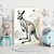 Elegant Kangaroo Minimalist Wall Art – Australian Wildlife Botanical Print Decor Print Material