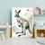 Elegant Kangaroo Minimalist Wall Art – Australian Wildlife Botanical Print Decor Print Material