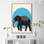 Elephant Safari Wall Art | Silhouette Wall Art in Poster, Frames & Canvas