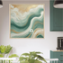 Emerald Tides - Luxurious Abstract Gold and Green Wall Art Print