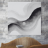 Ethereal Currents Monochrome Abstract Wall Art