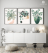 Eucalyptus Leaves Set of 3 Wall Arts