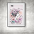 Floral Dreamscape Portrait Flowers and Woman Wall Art Print Material