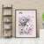 Floral Dreamscape Portrait Flowers and Woman Wall Art Print Material