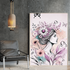 Floral Dreamscape Portrait Flowers and Woman Wall Art