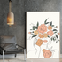 Floral Essence Minimalist Line Art Print Flowers and Woman Wall Art