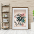 Floral Harmony Dream Flowers and Woman Wall Art Poster Print