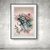 Floral Harmony Dream Flowers and Woman Wall Art Print Material