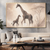 Giraffe Family Wall Art Print Print Material