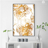 Golden Sakura Flower Wall Art