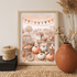 Harvest Market – Pumpkins, Apples, Baskets, Botanical Autumn Canvas Wall Art Print Decor