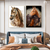 Horses Animal Wall Art Set of 2 | (Horses Animals Bedroom Wall Art Sets) | Minimalist Arts