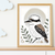 Kookaburra Minimalist Wall Art – Australian Bird Botanical Print Material