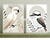 Kookaburra + White Cockatoo Minimalist Nursery Birds Wall Art Set of 2 Unframed Poster / 40x60 cm / 16x24″ / -Poster