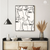 Line Faces Pattern Wall Art | Bohemian Wall Art in Poster, Frames & Canvas