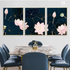 Lotus Flowers Set of 3 Wall Arts