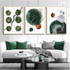 Luxury Green Set of 3 Wall Arts