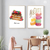 Macaron & Cake Food Wall Art Set of 2 | (Food Kitchen & Dining Wall Art Sets ) | Minimalist Arts