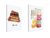 Macaron & Cake Food Wall Art Set of 2 | (Food Kitchen & Dining Wall Art Sets ) | Minimalist Arts