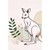 Minimalist Kangaroo Line Art – Australian Wildlife Botanical Print Material