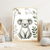 Minimalist Koala Canvas Wall Art – Australian Wildlife Botanical Print Decor Print Material