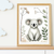 Minimalist Koala Canvas Wall Art – Australian Wildlife Botanical Print Material