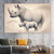 Mother and Calf Rhino Wall Art Print Print Material