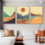 Mountain Dream Abstract Wall Art Set of 3 | (Mountain Kitchen & Dining Wall Art Sets ) | Minimalist Arts