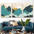 Mountain Pinnacle Luxurious Abstract Wall Art Set of 3 | (Mountain Living Room Abstract Wall Art Sets ) | Minimalist Arts