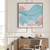 Ocean Glide Whale Framed Canvas Line Wall Art Print Material