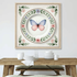 Pastel Wings and Bloom Butterfly Canvas Wall Art | Kitchen Wall Art | Dining Room Wall Art | Vintage Wall Art | Sophisticated Wall Art