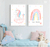 Peaceful Dreams Set of 2 Kids Wall Arts | Unicorn Pink Wall Art in Poster, Frames & Canvas