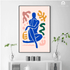 Prominent Blue Silhouette Wall Art