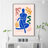 Prominent Blue Silhouette Wall Art