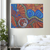 Sacred Land – Aboriginal Wall Art | Stretched & Framed Canvas Print Material