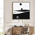 Solitary Horizon Black and White Wall Art