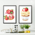 Strawberry Pastries Wall Art Set of 2 | (Food Kitchen & Dining Wall Art Sets ) | Minimalist Arts